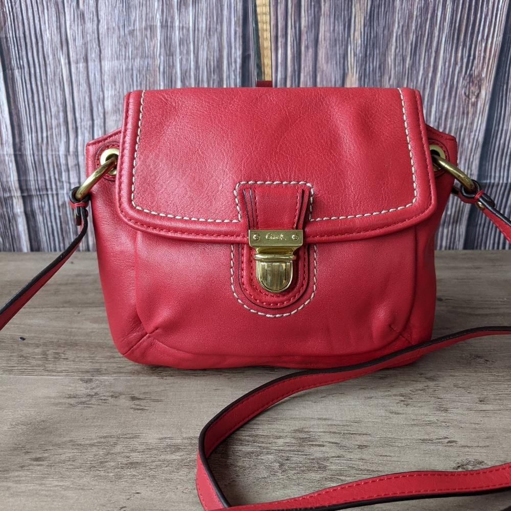 Coach Campbell Leather Camera Bag Crossbody